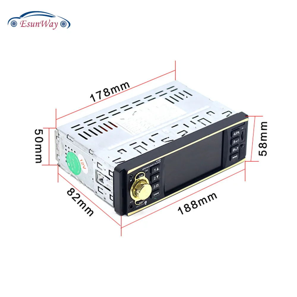 4 Inch Car Radio Auto with SD USB Receiver MP5 Audio System FM 2 Car Stereo Player Traveling with Screen Reversing Radio 4019