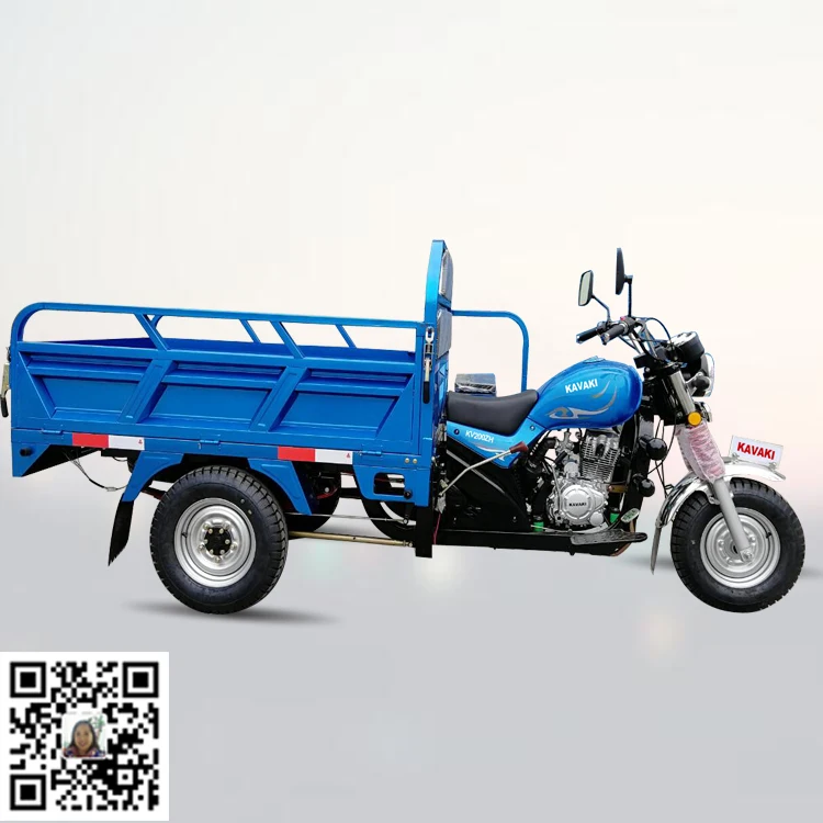 Ghana Adult Cargo Tricycle with Shade Roof Loncin 200cc 250cc air Fan Cooled Motorcycle