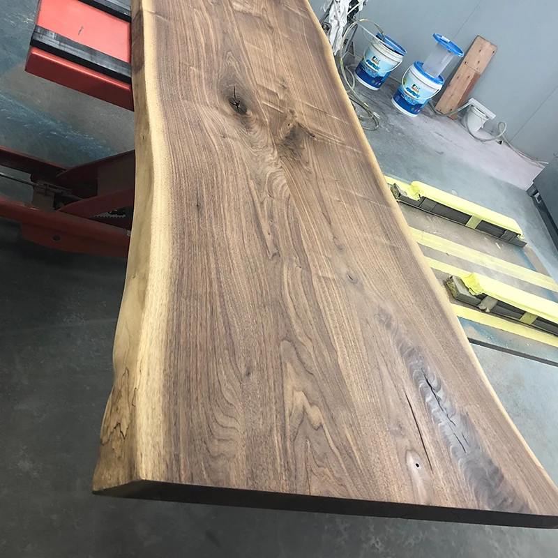 Kiln-dry North American Black Walnut Slab With Moisture 8%-12% Moq Is 1 Pcs Door To Door Service Is Available