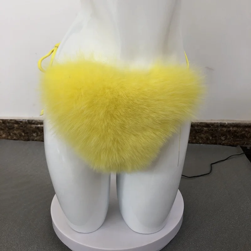 2024 новый сексуальный стиль натуральный мех лисы бюстгальтер для женщин