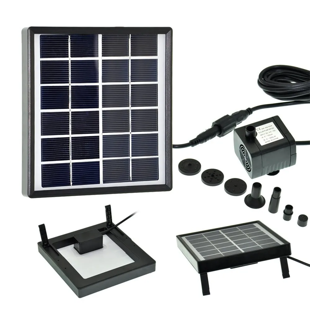Solar Water Pump High Flow with Solar Panel Mini Automatic Water Pump Outdoor Battery Operated Garden Pool  Decorative Fountain