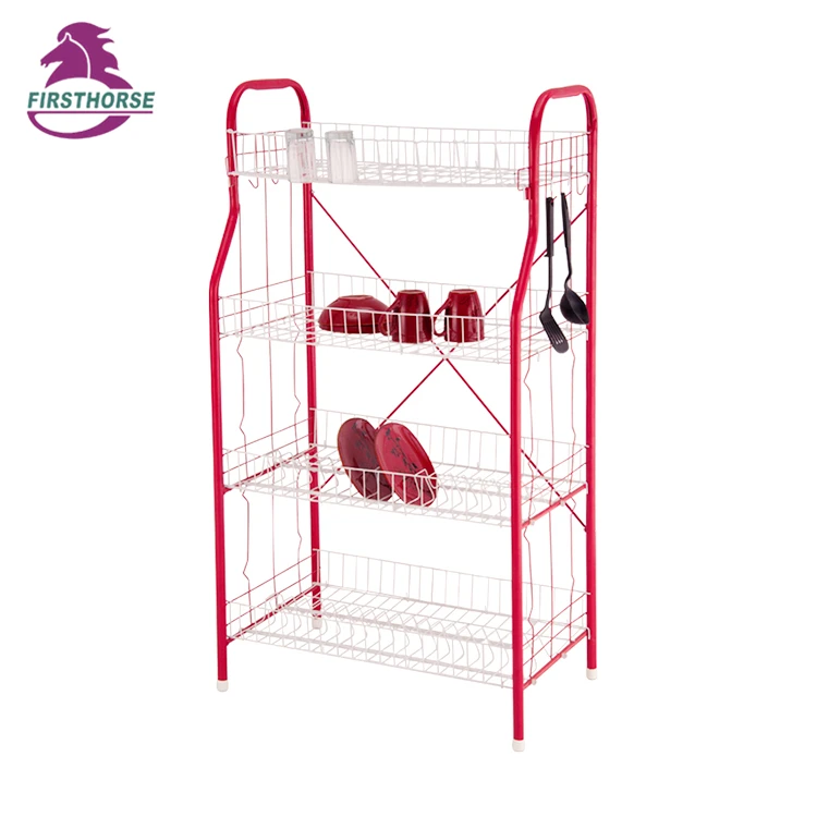 VENETIO Iron Powder Coating Kitchen Dish Drying Rack for Flat