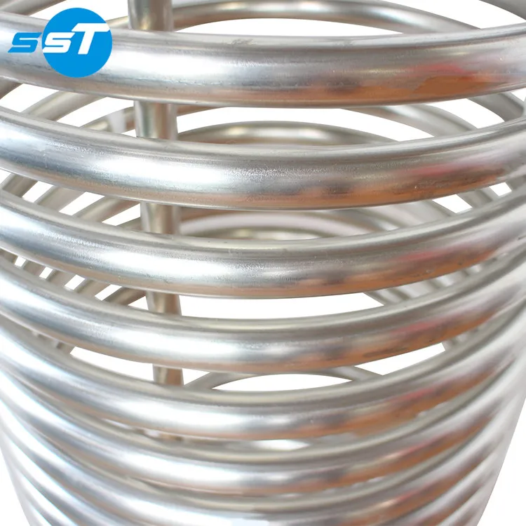 SST helical tube heat exchanger coil,water coil heat exchanger design