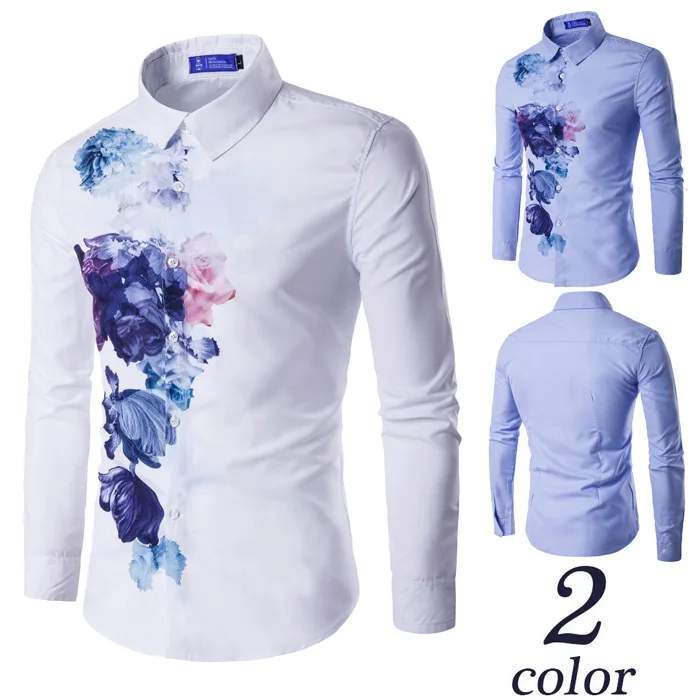 A3949 Stylish Gradient Floral Printed 