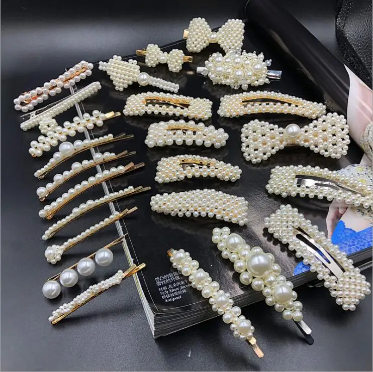 6 Pieces Rhinestone Hair Clips 3 Inch Snap Barrettes Bridal Pins for Women Girls Wedding Hairpins Accessories