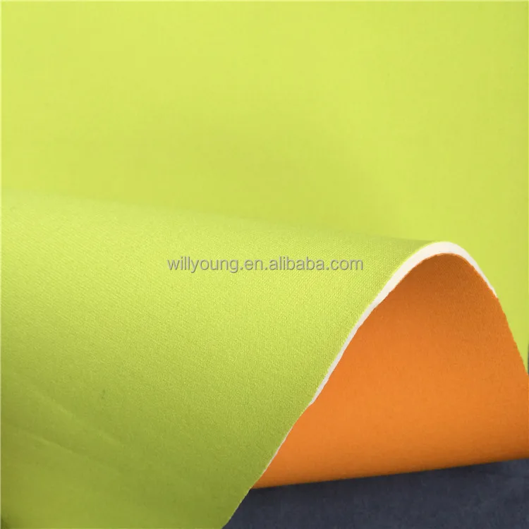 Different Color on the Sides Neoprene Fabric 2mm Black Composite Two Color Double Neoprene Fabric for Apparel Bags Gloves Lining