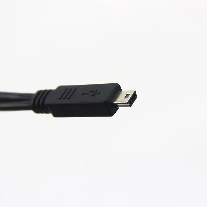 1 in 2 Out Mini USB 10pin Male to Mini USB 5pin Female 3.5mm 4poles Female Splitter Y Type Cable