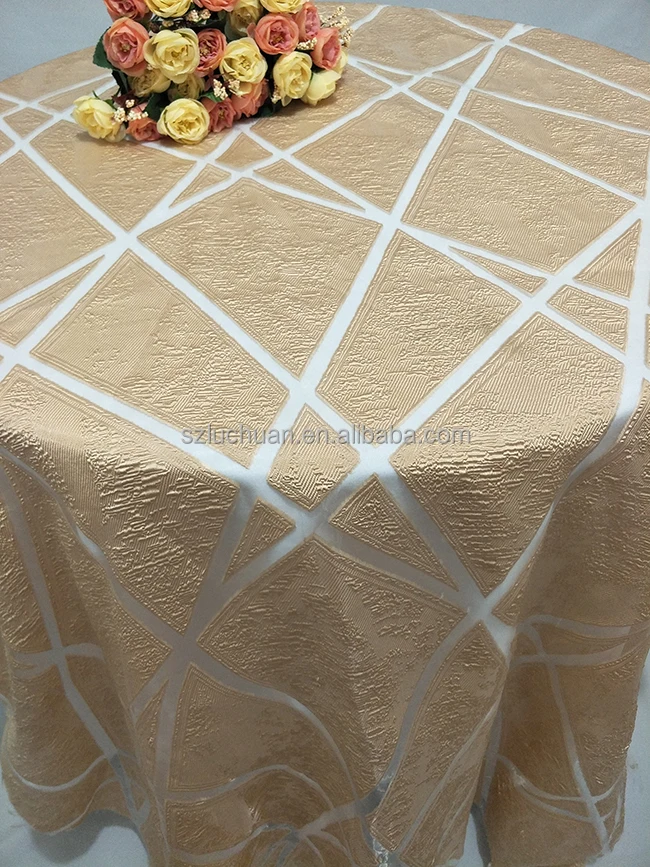 Newest Elegant Overlay Polyester Cloth Table Linens Wedding Event
