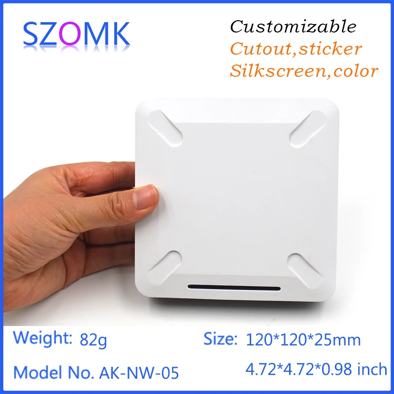Plastic Network Enclosure Wifi Router and Modems case 120*120*25mm