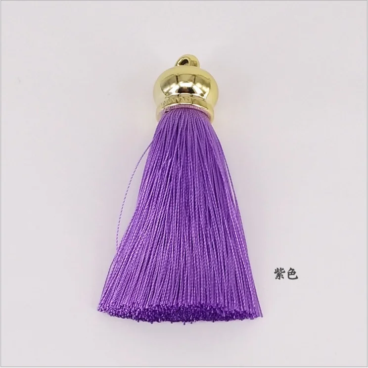 
Металлическая крышка Yongze, 30 цветов, Модная шелковая бахрома, оптовая продажа, брелок с кисточкой 