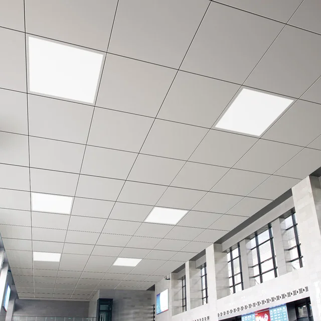 Premium Square Aluminum 600x600 Clip-In Ceiling Tiles with Fireproof Sound-Absorbing Features and 10-Year Warranty