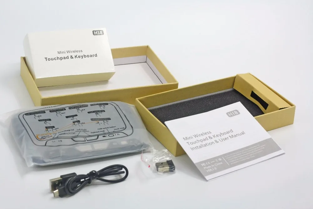 
 Новая беспроводная мини-клавиатура 2020 H18 2,4G с тачпадом air mouse  