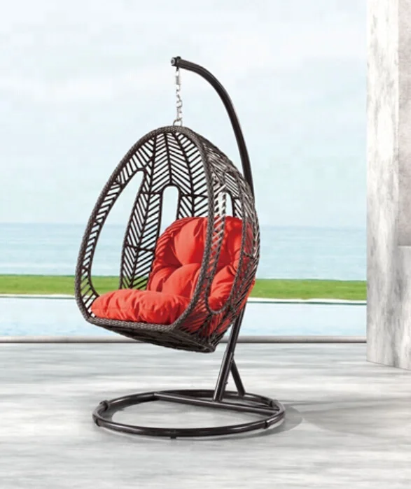 
Подвесное кресло-яйцо из ротанга, уличный комплект качелей, одиночный Плетеный подвесной гамак, качели-стул 