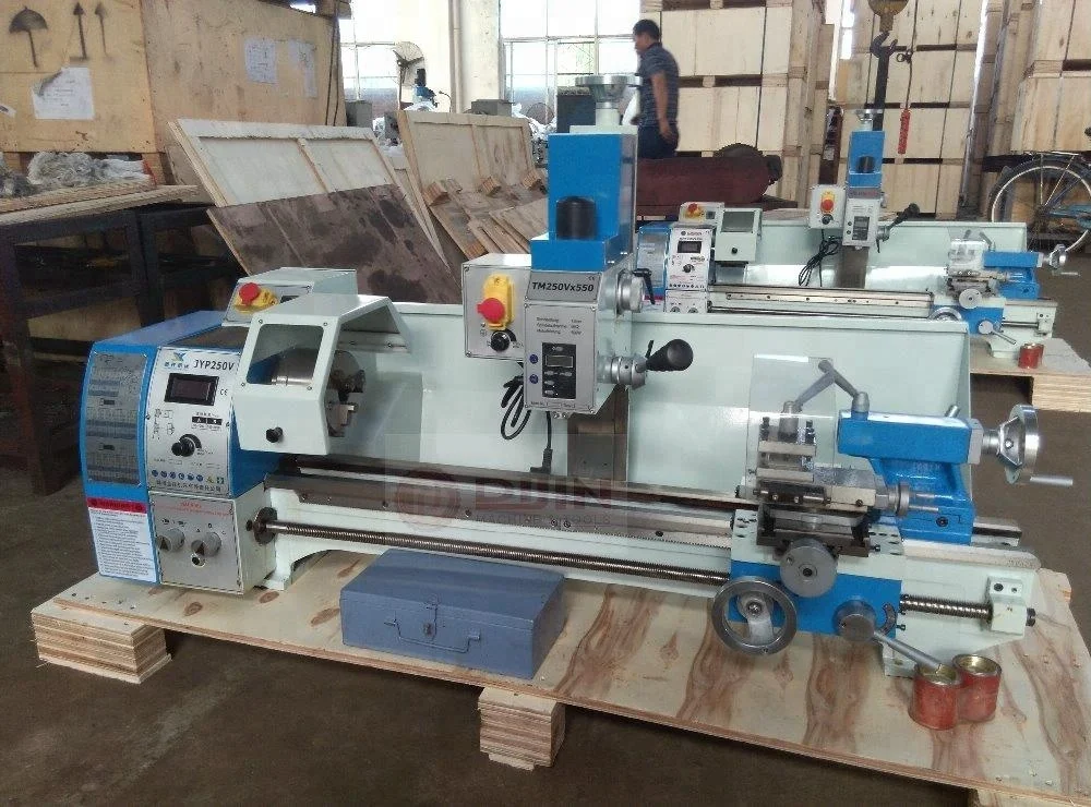 mini bench lathe bhp250v metal gear lathe drilling milling machine speed display brushless motor DIJIN brand