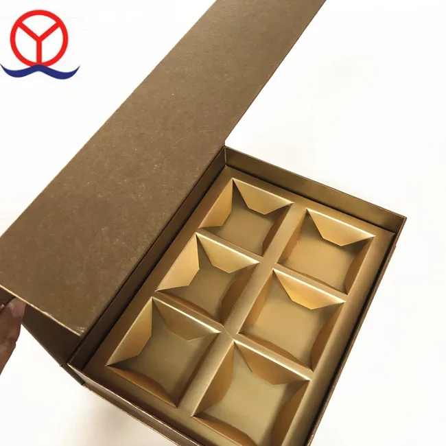 Custom A6 Size Cardboard Paper Book Shaped Flip Open Gift Box 4 Compartment with Embossing and Matt Lamination for Gifts