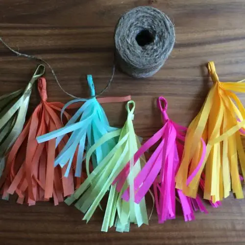 
Hot Sale Cheap Colorful Tissue Paper Tassel Garland for Party & Events Decoration 