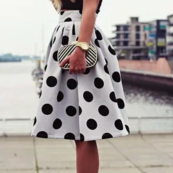 plus size women clothing polka dot skirt for ladies elegant wholesale 2021
