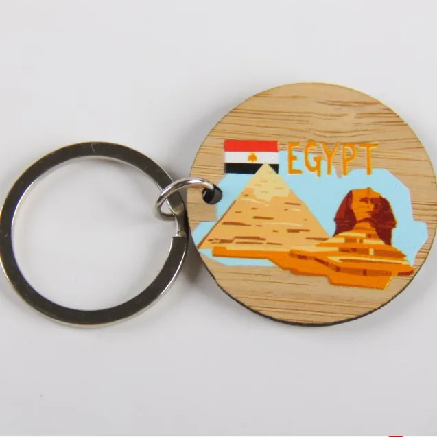 Лазерный деревянный брелок для ключей из бамбука