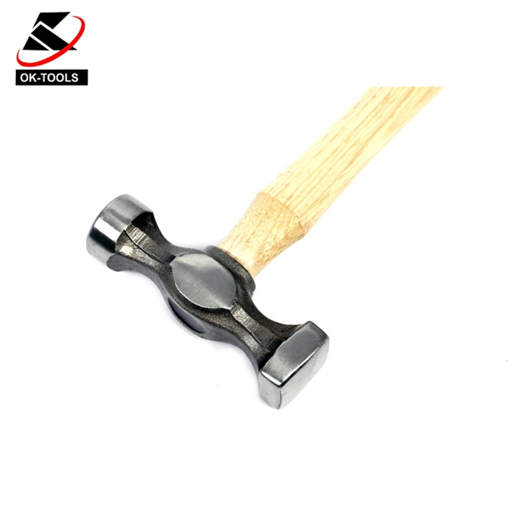 Прямая сторона листового металла молоток голова кованая с 45 # сталь высокочастотное закаливание зеркальная полировка ручка орех