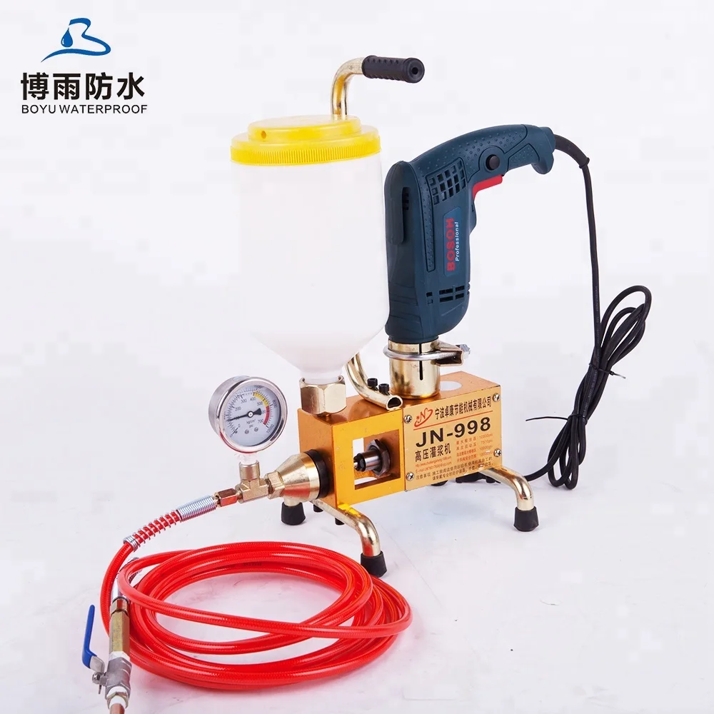 Boyu 998 High-Pressure Grouting Injection Pump Machine Waterproof Steel & HDPE for Concrete Application
