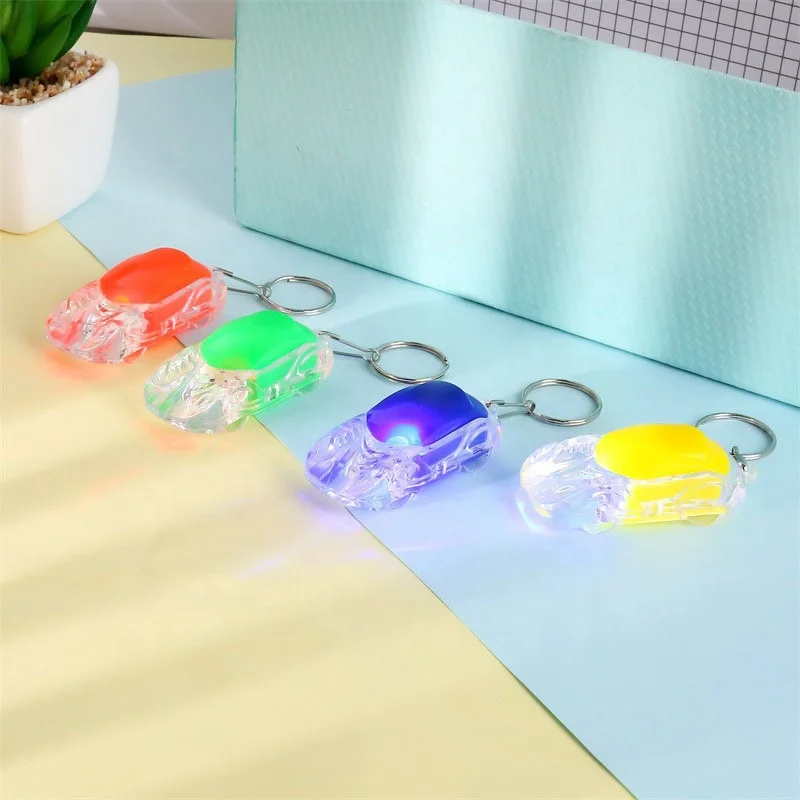 Car Shaped Keychain Flash Light Led Toy Car Uv Light Electronic Key Chain