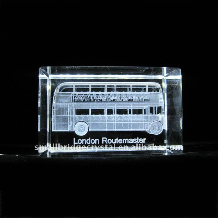 3d laser London Routemaster crystal Cube