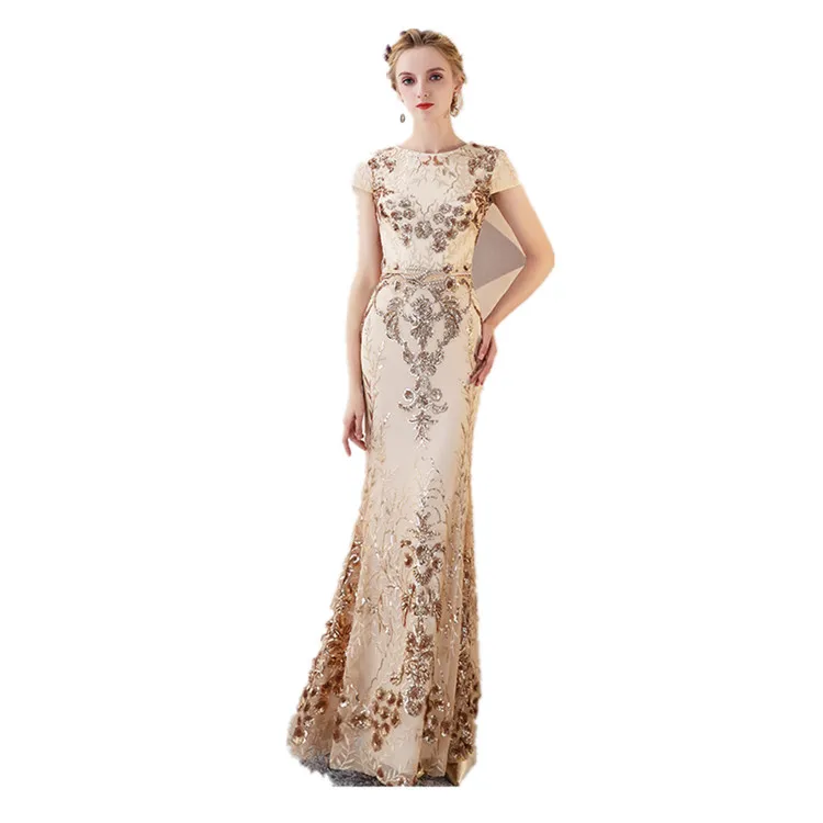 Vestido De Fiesta Largo De Sirena,Sin Mangas,Elegante,Dorado,Con  Lentejuelas,2021 - Buy Lentejuelas Vestido De Noche,Appliqued Vestido De  Baile De Graduación,Oro Lentejuelas Vestido De Noche Product on Alibaba.com