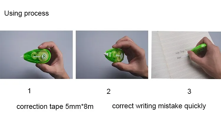 correction tape using process