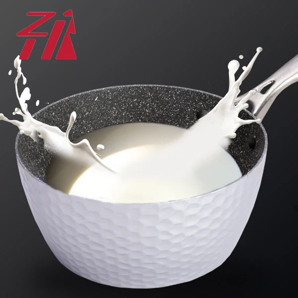 Forged Die Cast Aluminum Nonstick Industrial Kitchen Cookware Milk Pot Set Pan with Long Handle