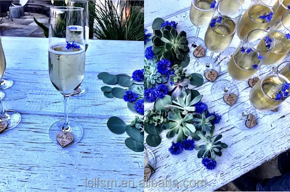 2018 Деревянные Подвески для вина на заказ/Декор для Винных Бокалов на свадьбу, подвесные украшения, сувенир