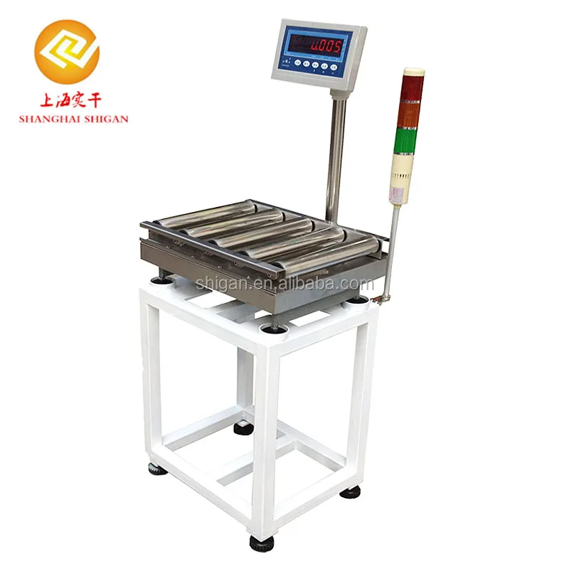 China Shanghai Static Automatic Weighing Roller Scale with Printer Checkweigher