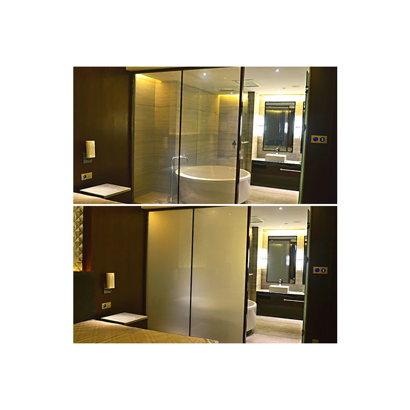 Transparent Smart Window Electric Switchable Privacy Glass Solid Hollow for Hotel Decoration Factory Price PDLC Smart Glass