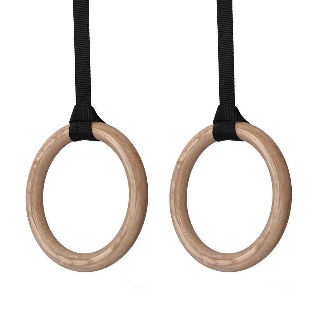 Fitness Training Workout Exercise Gym Rings Gymnastic Wooden Rings - Gymnastice Rings Product on Alibaba.com