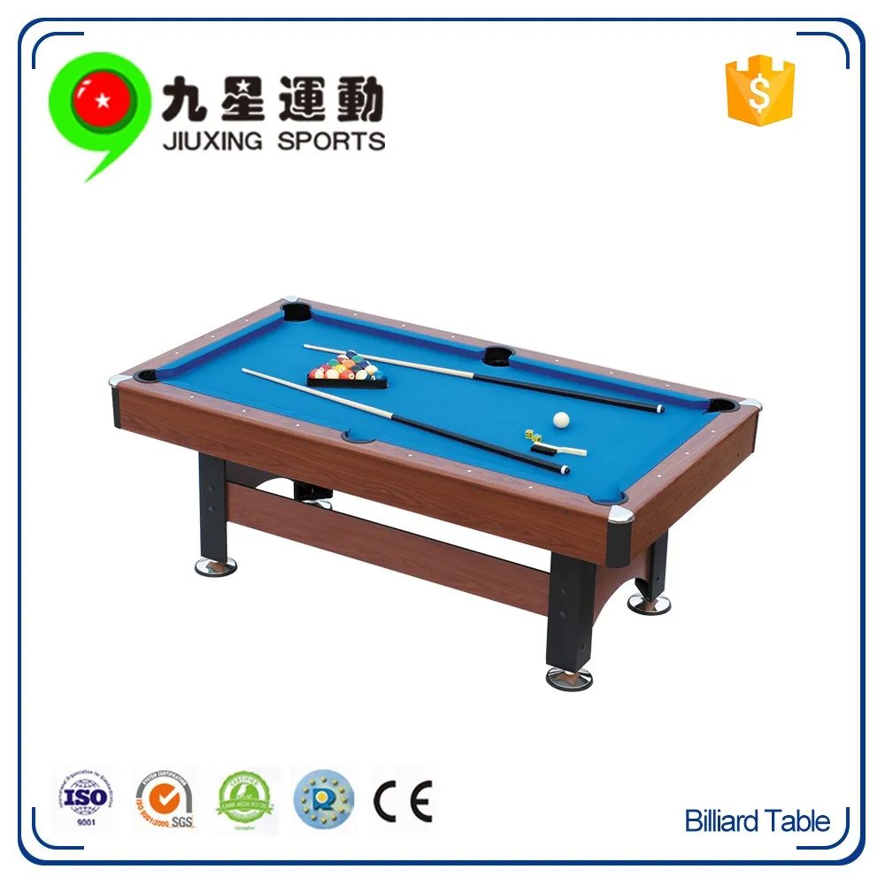 Top Quality Russian Design Blue Felt Mdf Pvc Out Door 7ft Snooker