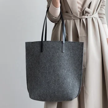 Wholesale polyester felt luxury ladies handbag shoulder bag for ladies