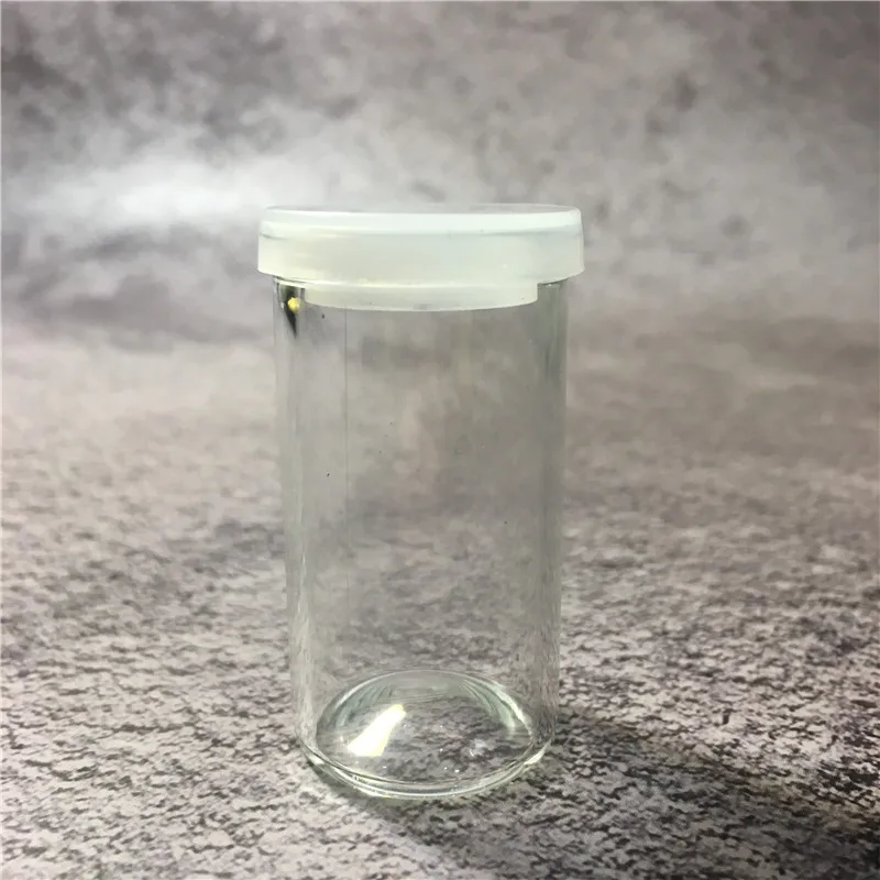 Concentrate Or Oil Containers, 6ml Clear No Neck Glass Concentrate Container with Silicone Cap