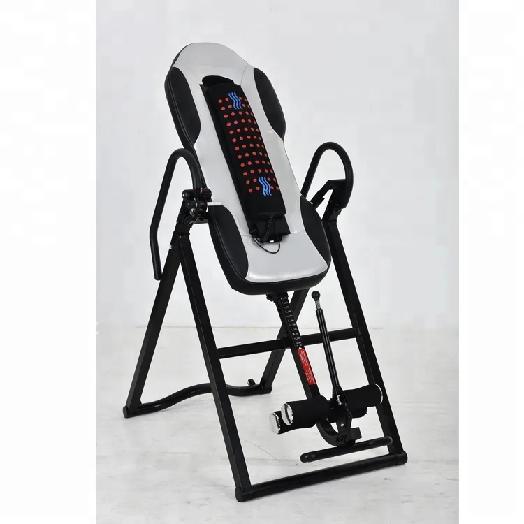 Deluxe Indoor Body Flex Exercise Equipment Inversion Table with Vibration  Back Massage & Heat Folding Gravity Therapy Chair