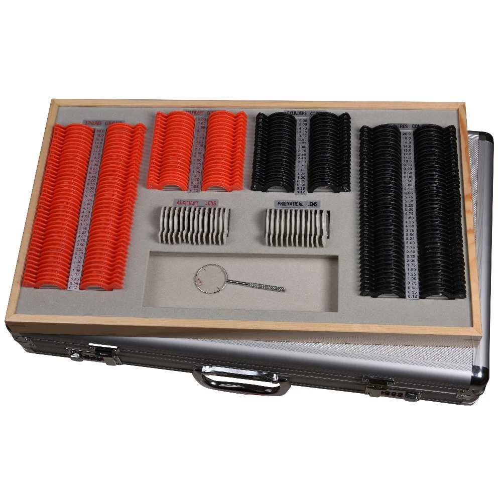 Ophthalmic Trial Lens Set - 232 Pcs, 26mm Plastic Rim for