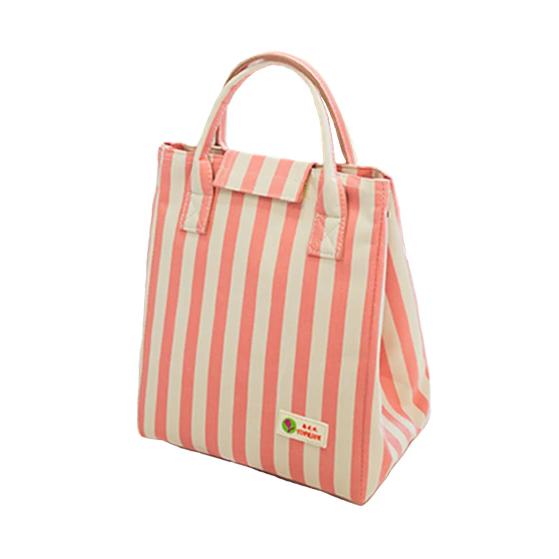 Wholesale Striped printed extra large hiking cooler bag light weight  aluminium ladies fashion lunch bags for adult From m.