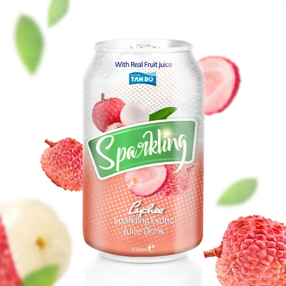 Собственный бренд, консервированный газированный безалкогольный напиток, сверкающий фруктовый сок для оптовой продажи с завода во Вьетнаме