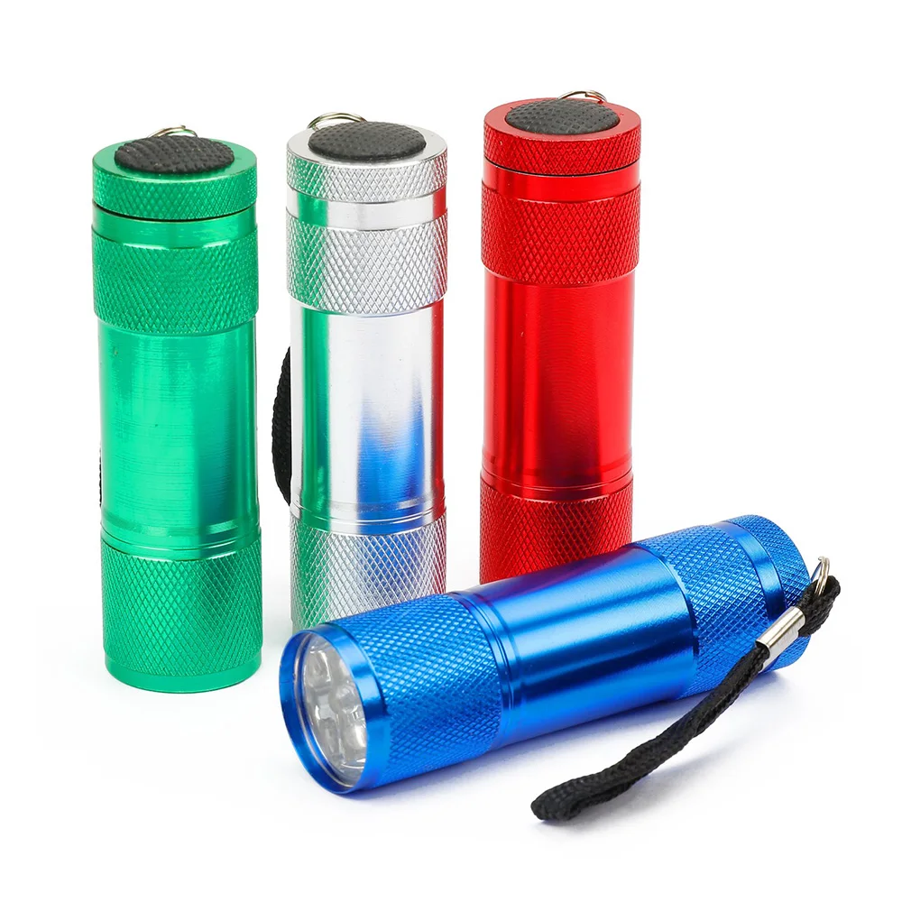 Aluminum LED Flashlight Torch Camping Light Summer Outside Torch Light 6LED Flashlight