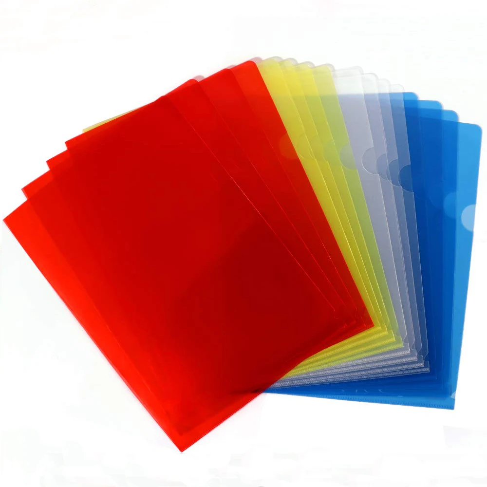 45pcs Plastic Clear Document Folders Project Pockets