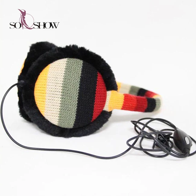 
 Новый дизайн, вязаные теплые наушники с радио  