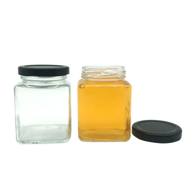 Marmelade банки для варенья 250 мл стеклянные квадратные уникальные меда с крышками
