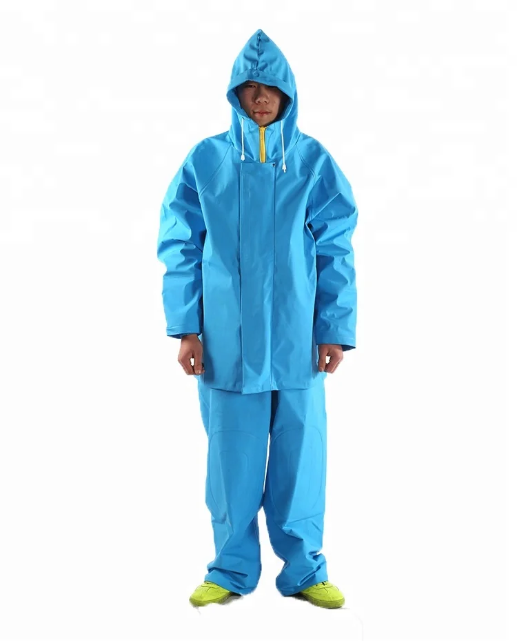 Custom PVC Waterproof Nylon Fishing Wear Overall Rain Jacket Suit for  Fishing