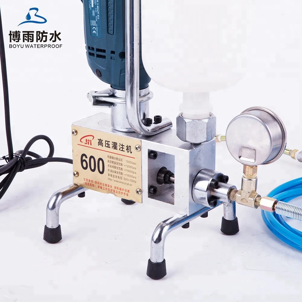 Boyu 998 High-Pressure Grouting Injection Pump Machine Waterproof Steel & HDPE for Concrete Application