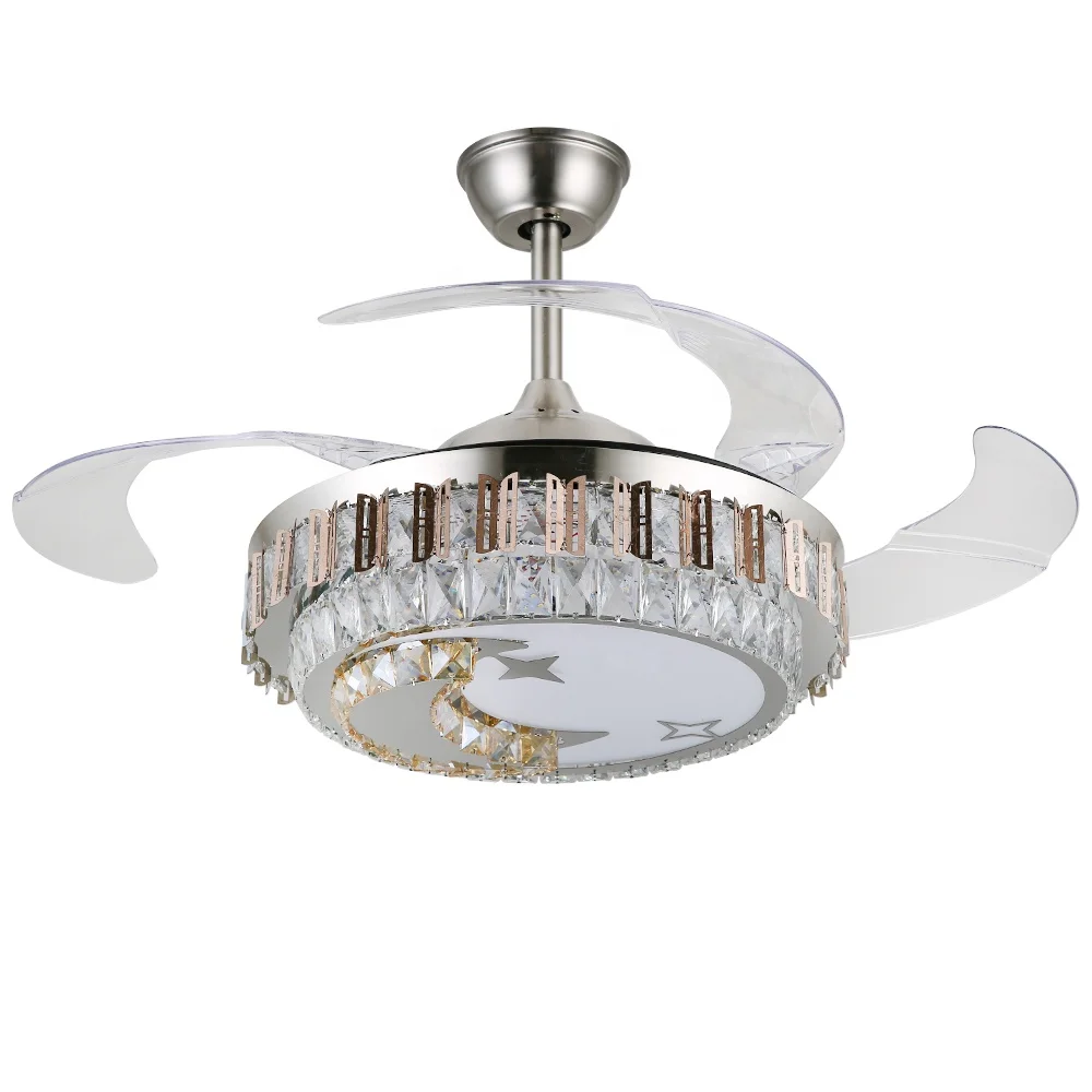 New Decorative Crystal Fancy Ceiling Fan Light Remote Control For Living Room 42 Inch Luxury Ceiling Fan With Crystal Lights Buy Wholesale Orient Design Dimming Fashional Led Ceiling Fan With Light