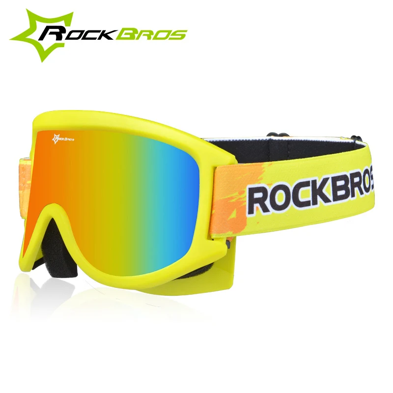 ROCKBROS Adult Double-layer Anti-fog Skiing Goggles Blue Full Frame Ski Glasses 