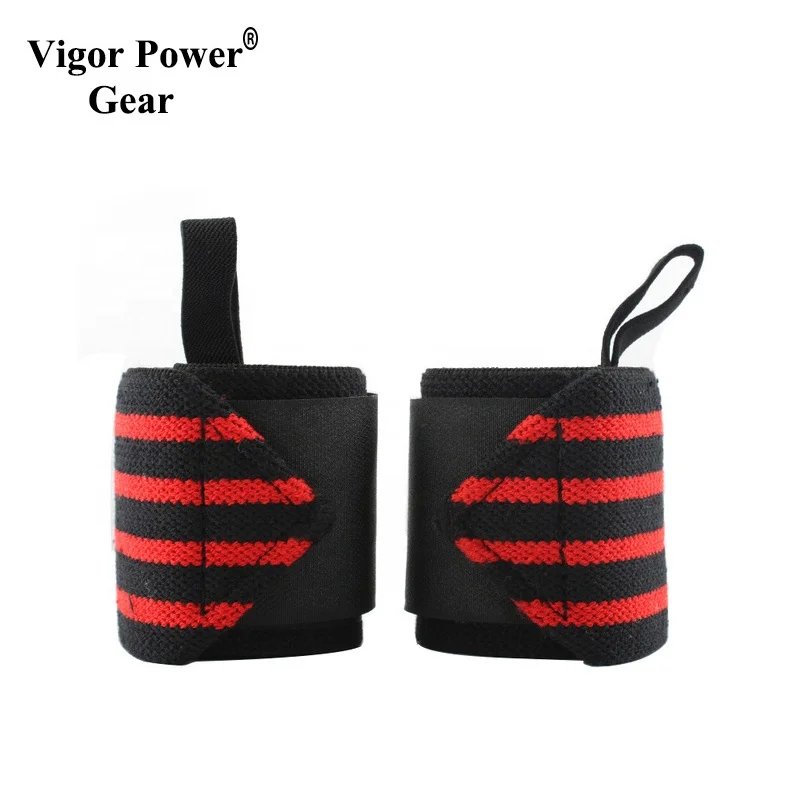 Vigor Power Gear High Quality Elastic Wrist Wraps Powerlifting Wrist