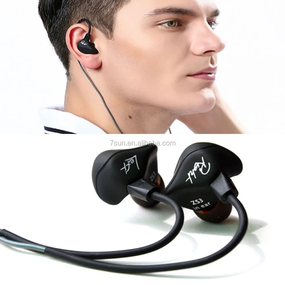 KZ ZS3 Desmontable Diseño HIFI Auriculares In-Ear Micrófono Incorporado Para Samsung iPhone